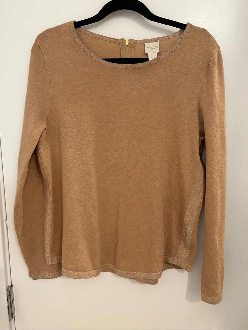 Chico's Camel Crewneck Sweater